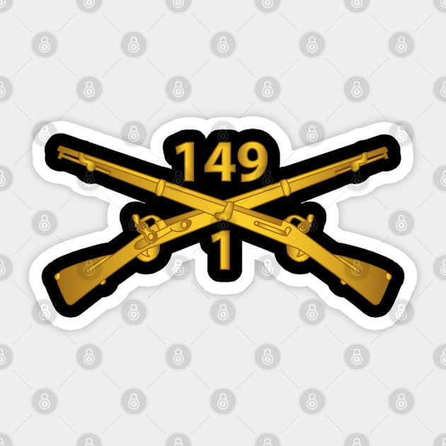 1st Batttalion, 149th Infantry Regiment - Branch wo Txt X 300 Sticker by twix123844